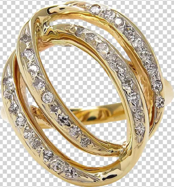 Estate Large 0.50ctw Diamond Fashion Dinner Swirl 14k