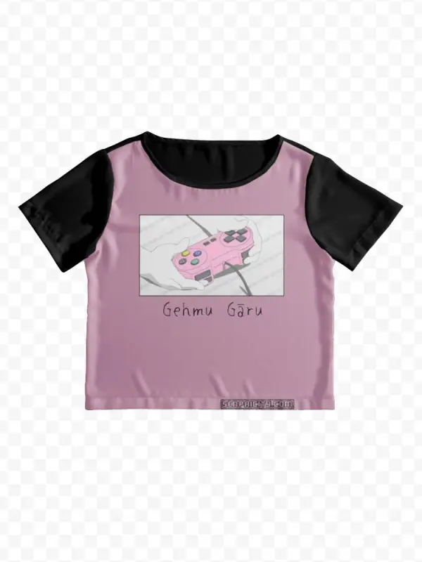 'gamer Girl' Chiffon Top - Flamingo