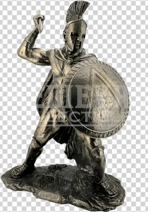 Leonidas Fighting Statue - Unicorn Studio Bronze Leonidas King Of Sparta Greek