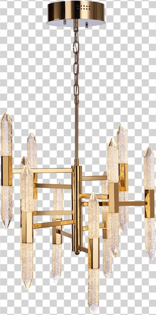 Shard 20 Light Adjustable Chandelier - Illuminati Md17003025-20agol Shard 10 Arm 20 Light