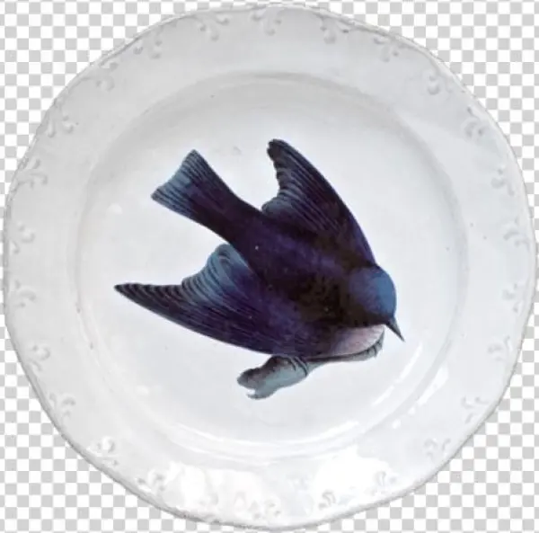 Blue Bird Plate - Purple Martin