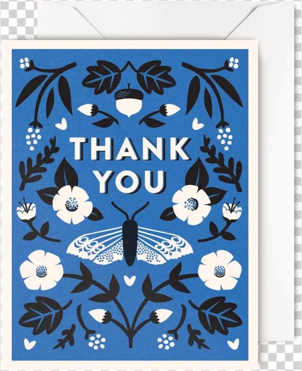 Botanical Thank You Card