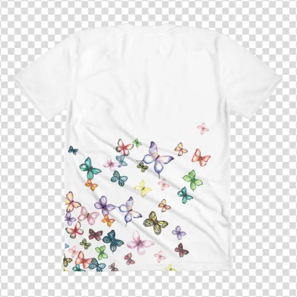 Butterfly Swarm Sublimation Women's Crew Neck T-shirt - Papilio