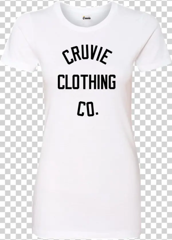 Cruvie Womens Tshirt White Blk Ccc