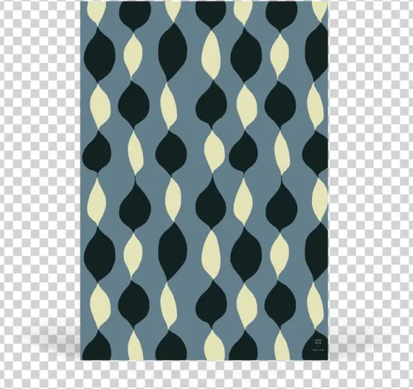 Edith Wrapping Paper, Drops, Blue - Carpet