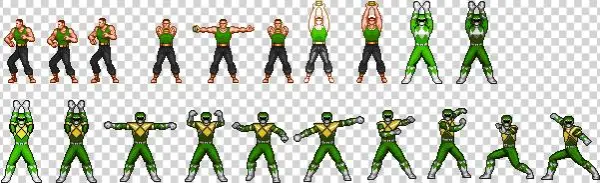 Heres Sprite 2 Green Ranger Morph And Pose - Cartoon