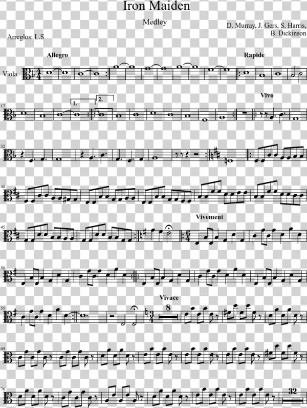 Iron Maiden Sheet Music Composed By D - Contoh Soal Metode Numerik Dan Analitik