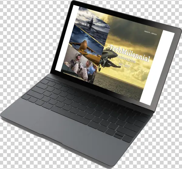 Laptop Screen - Military Fighter Jet Taking Off From Aircraft Carrier