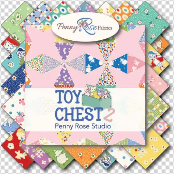 Toy Chest 2- 5" Stacker Bundle 42 Pc By - Toy Chest 2 - 5" Stackers Quilting Precut 5" Fabric