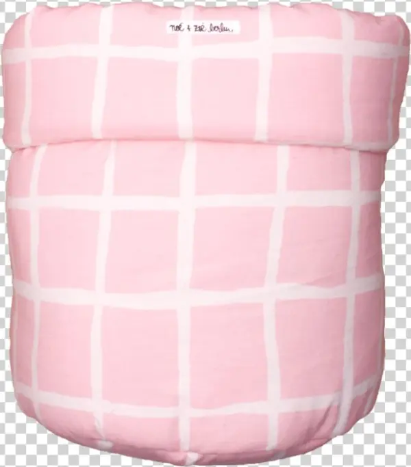 Storage Basket M - Noé&zoë Storage Basket 35 X 48 Cm, Rose Grid -