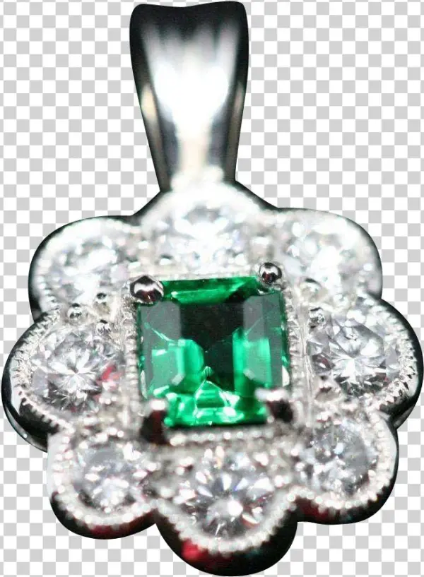 100% Untreated Emerald Pendant