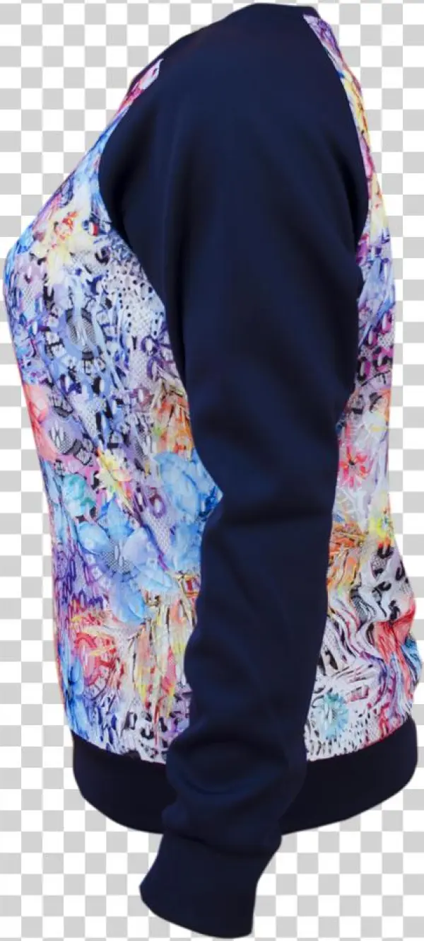 Blue Lace Raglan Sweatshirt