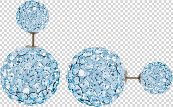 Bonbon Titanium & Light Blue Crystal Earrings - Tresor Paris Bonbon Titanium & Light Blue Crystal