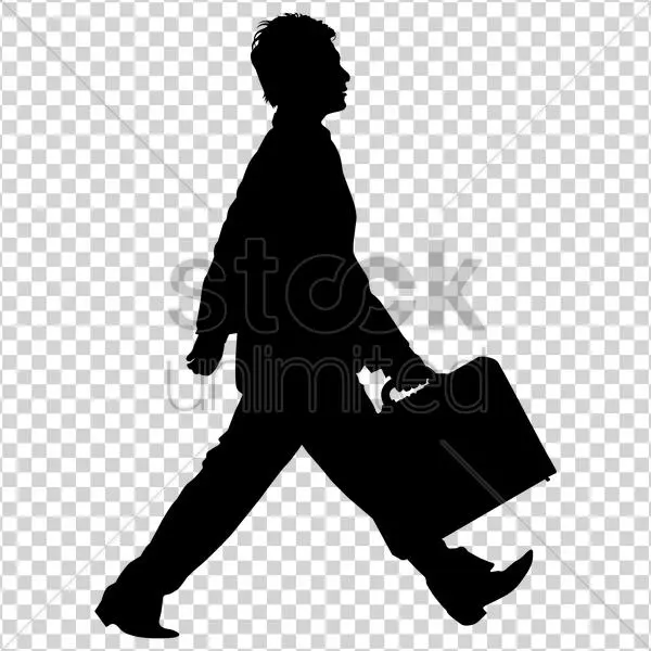 Download Man Walking With Briefcase Clipart Businessperson