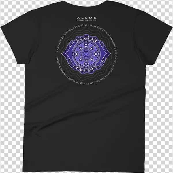 I Am Conscious Women Black Tee Back