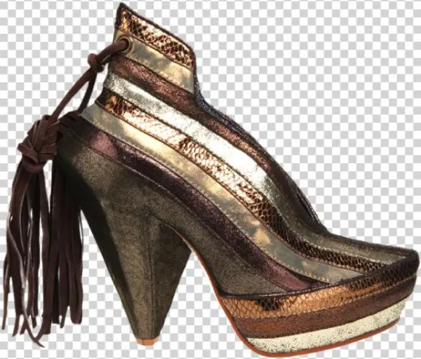 Irregular Choice, Half Eaten Apple, Bronze Gold, Spike - Irregular Choice Ladies Footwear Fall Half Eaten Apple