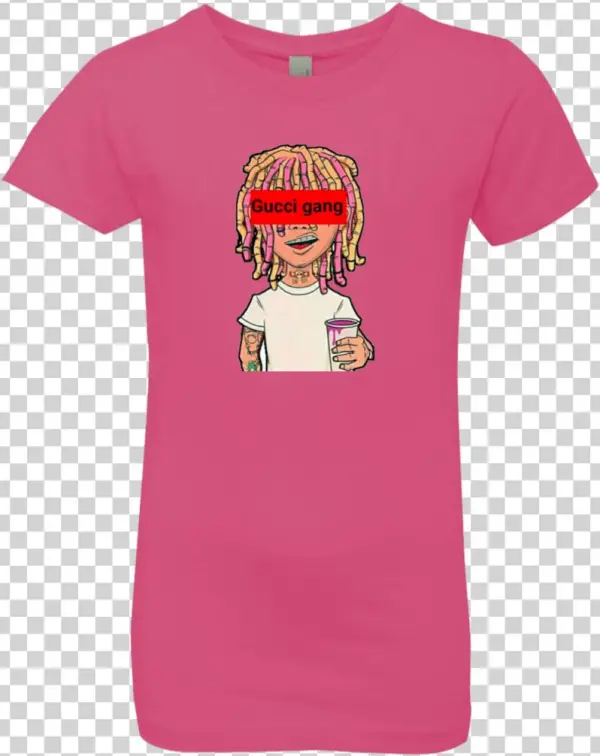 Lil Pump Gucci Gang Girls' Princess T Shirt T Shirts - Design Your Own Glitter Initial Letter Shirt Arkling