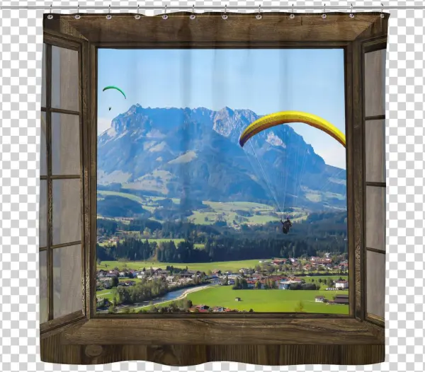 Paragliding Window Shower Curtains - Life And Adventures Of Santa Claus: Includes Audio