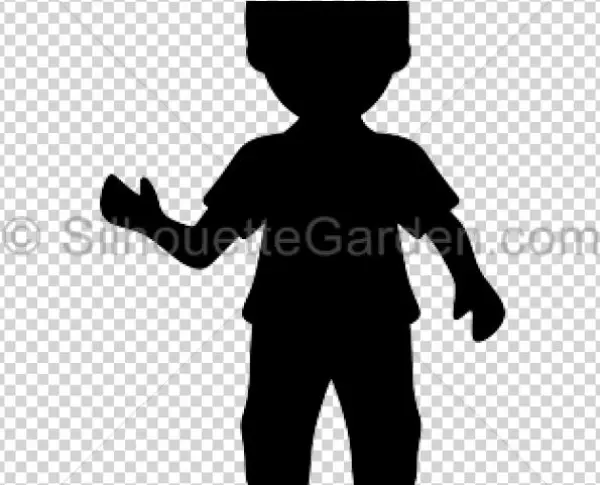Silhouette Clipart Boy - Clip Art