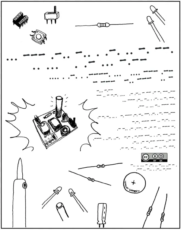 Soldering Comic Morse Code - Electronic Comic