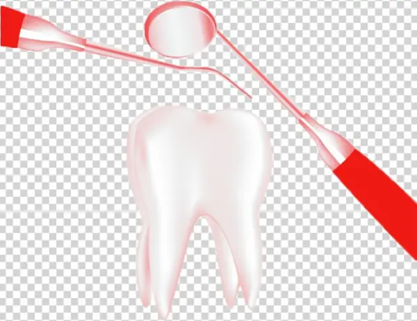 Tooth With Dental Equipment - Carmine