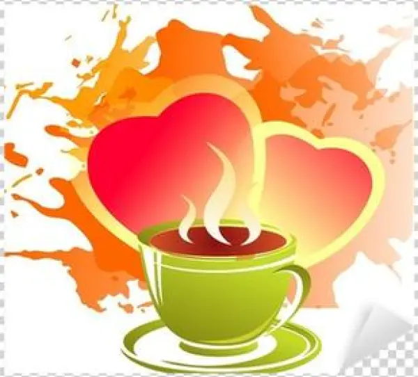 Vinilo Pixerstick Corazones Y Taza De Té • Pixers® - Tea