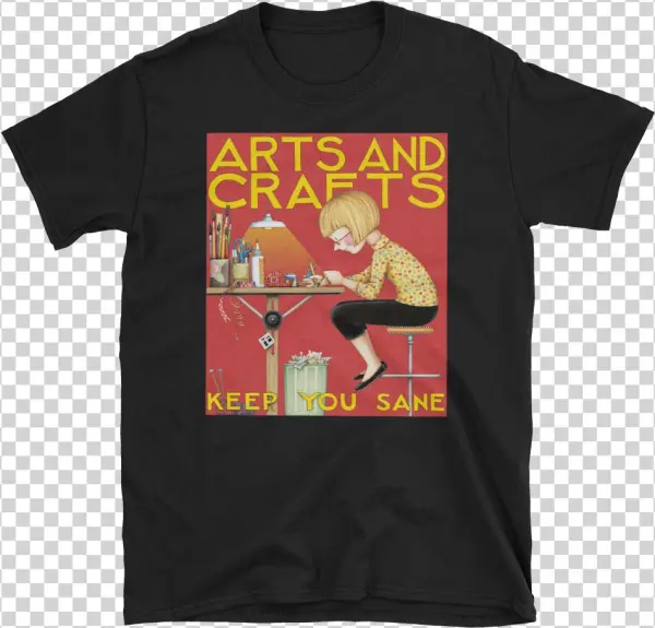 "arts & Crafts" Unisex T-shirt - Mary Engelbreits Color Me Coloring Book By Mary Engelbreit