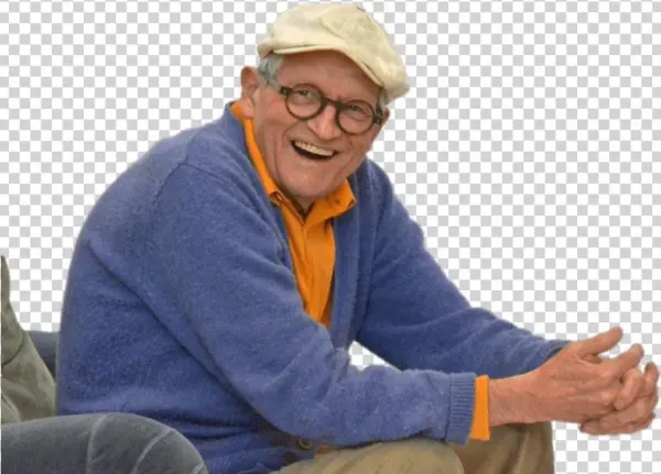 David Hockney Laughing