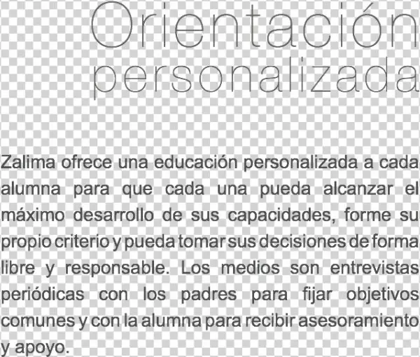 Orientación Personalizada Zalima Ofrece Una Educación - Education