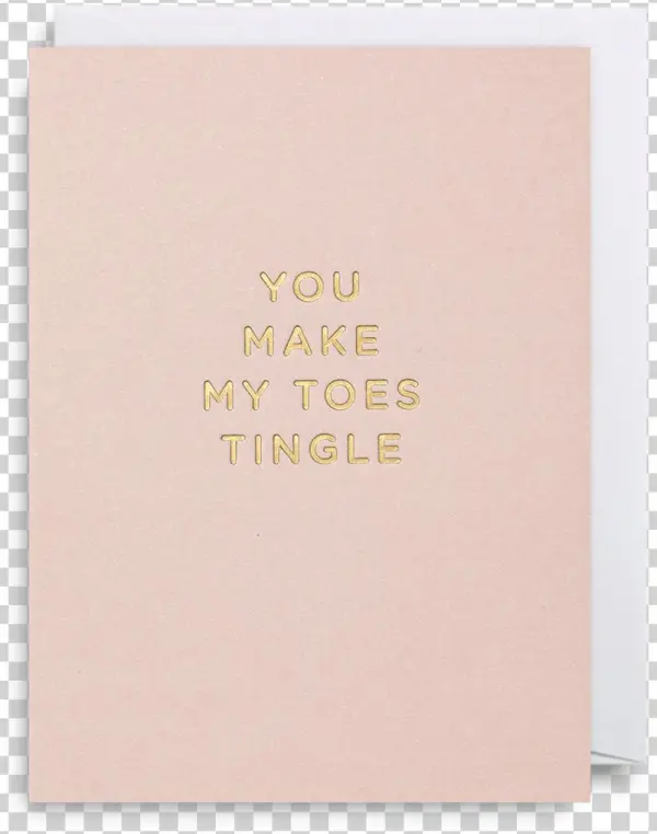 You Make My Toes Tingle Mini Card - Leather