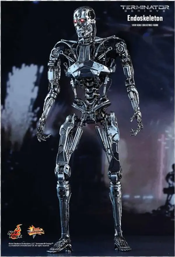 1 Of - Hot Toys Terminator Endoskeleton Figure From Terminator