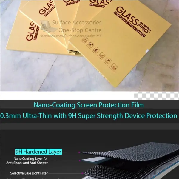 1 X Microsoft Surface Pro 6 Tempered Glass 1 X Tempered
