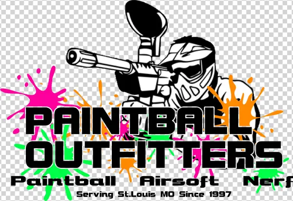 94b01c - Paintball Player Silhouette Sport Stylish Sticker Housewares