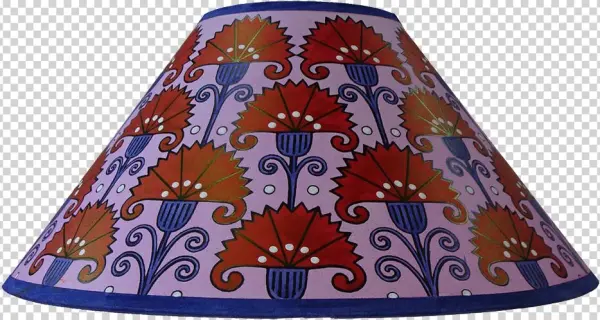 Carnations Lampshade - Red Pink - Red