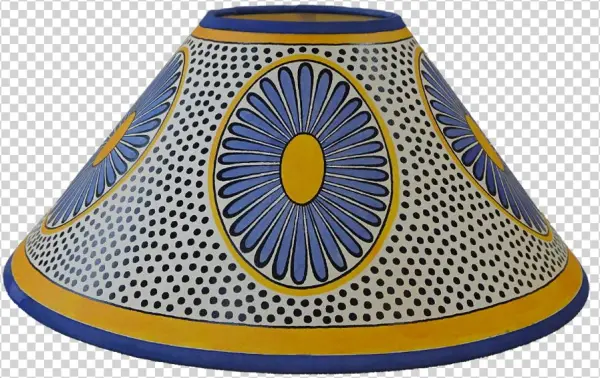 Daisy Lampshade - Blue Yellow - Yellow