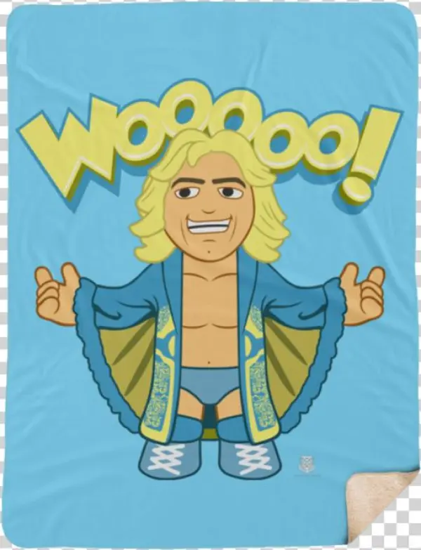 Large Wooooo Sherpa Blanket - Cartoon