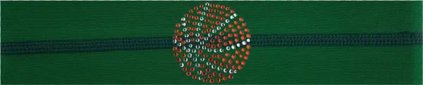 Loop Green With Rhinestone Basketball - Flag