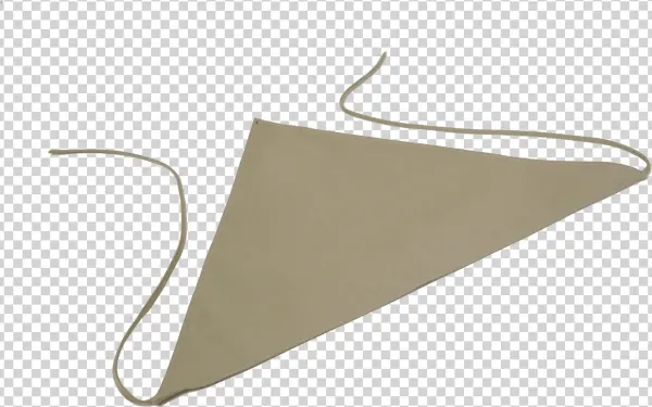 Tie Handkerchief Scarf In Khaki Linen
