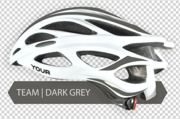 Your Helmets Team White 00 Left Dark Grey - Warna Jingga