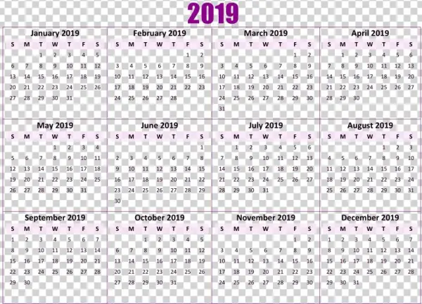 Download 2019 Calendar Png Wallpaper Png Images Background