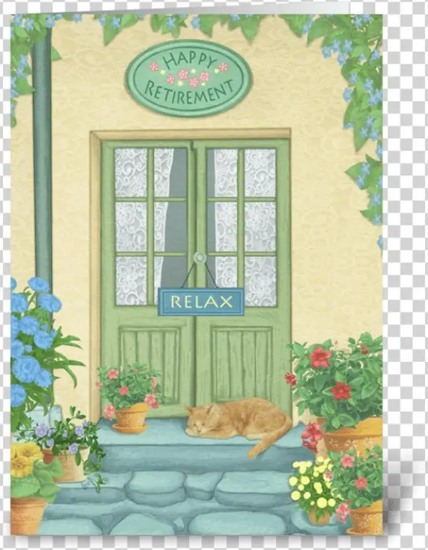 Happy Retirement Greeting Card - Window