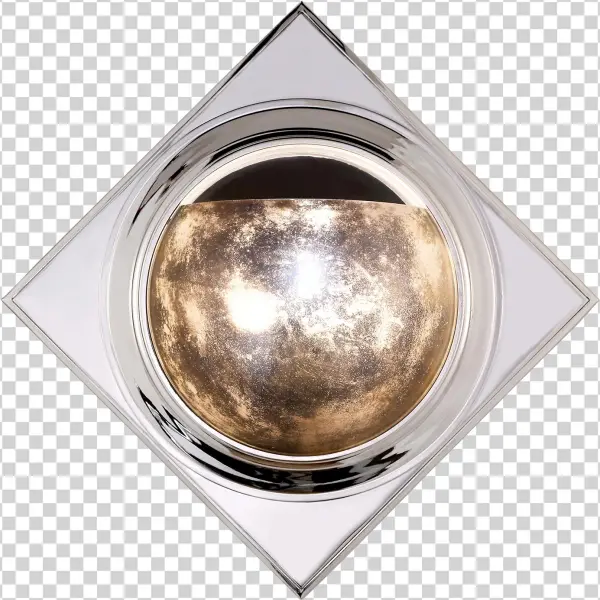 Venice Sconce In Polished Nickel With Antique Mirror