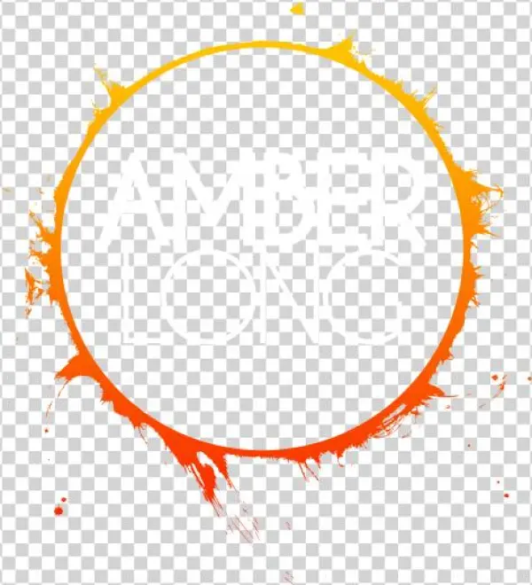 Amber Long Logo White Text
