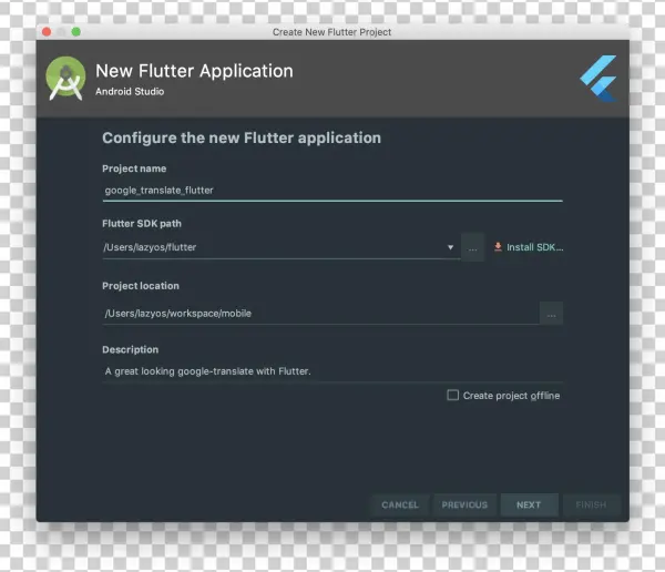 Creating A New Flutter Project
