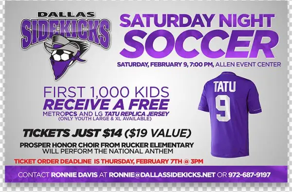 Dallas Sidekicks Postcard