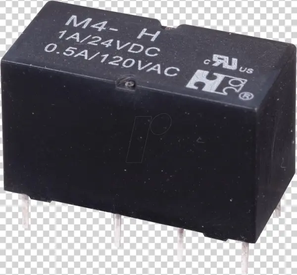 Dil Miniature Signal Relay M4s 24v, 2 Changers, 1 A