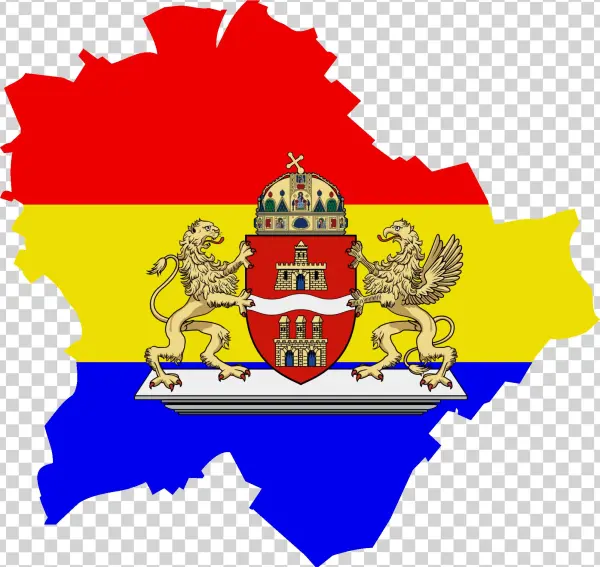 Flag Map Of Budapest