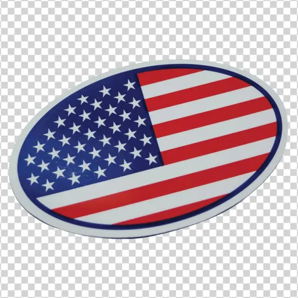 Usa Flag Magnetic Oval