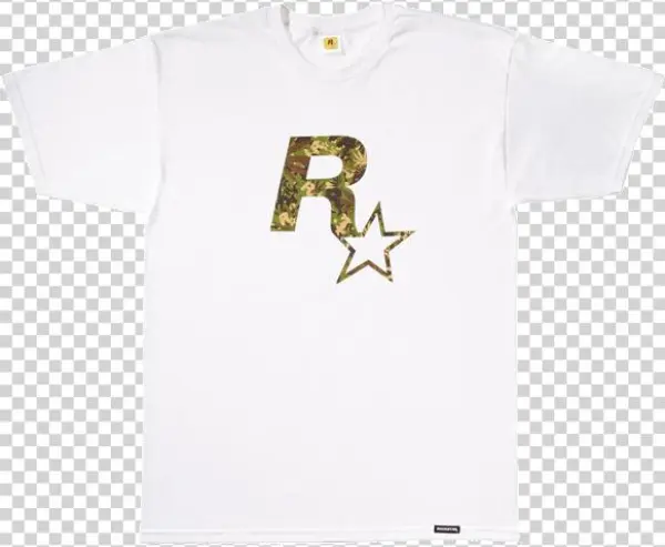 White Rockstar Camo Tee