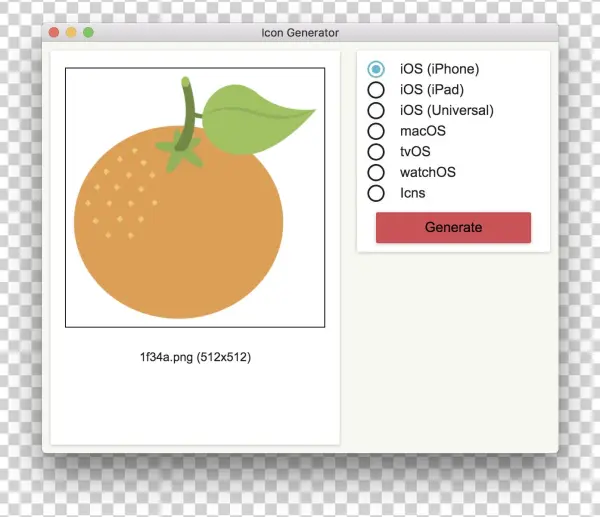 Click Generate And We Get Appicon